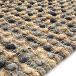 Kansas Bobble Grey Hemp & Cotton Handwoven Runner -Daals Store KI KANSAS RUG RUNNER detail3