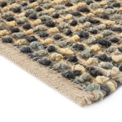 Kansas Bobble Grey Hemp & Cotton Handwoven Runner -Daals Store KI KANSAS RUG RUNNER detail4