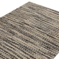 Kansas Bobble Grey Hemp & Cotton Handwoven Rug 8 Kansas Bobble Grey Hemp & Cotton Handwoven Rug -Daals Store KI KANSAS RUG detail1