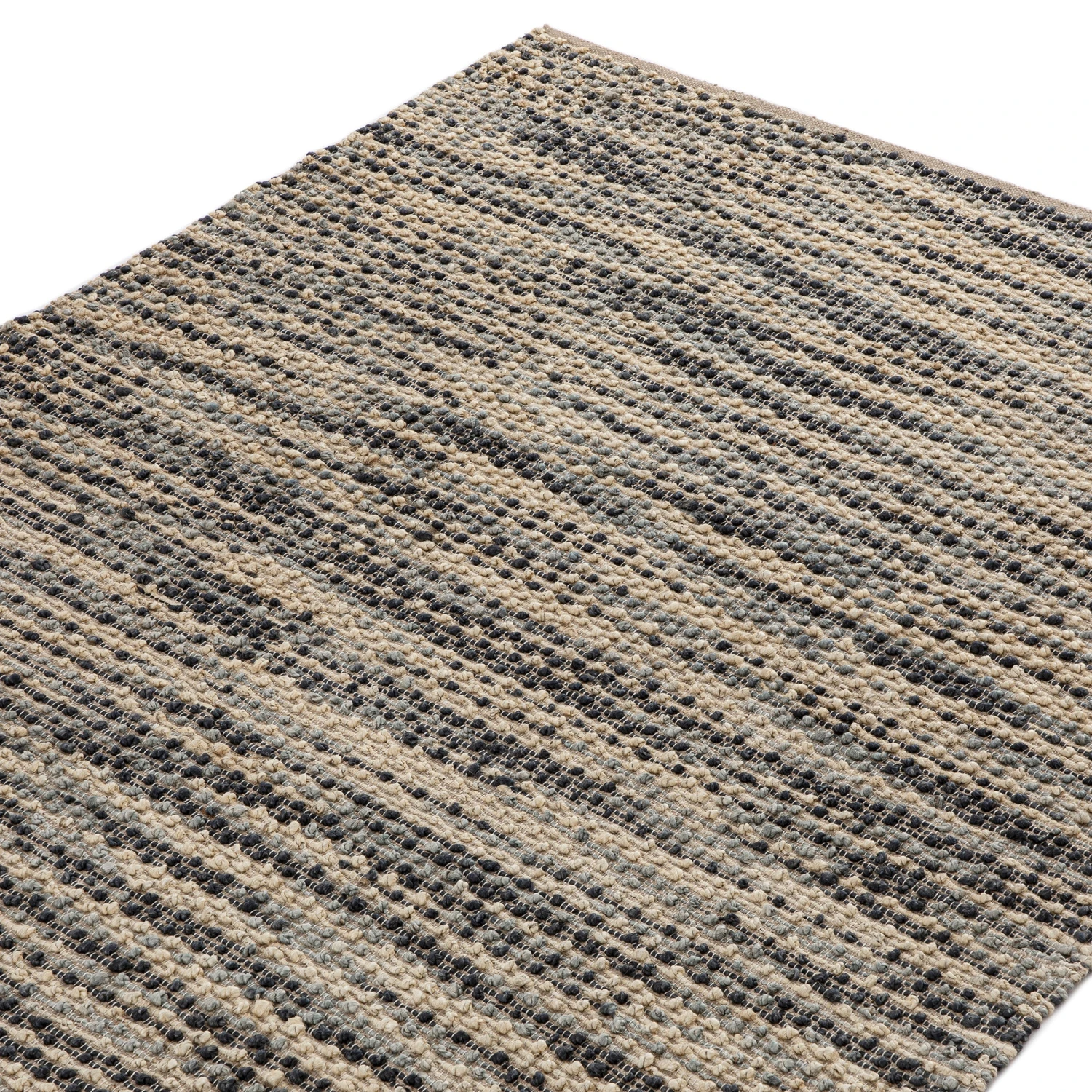Kansas Bobble Grey Hemp & Cotton Handwoven Rug 2 Kansas Bobble Grey Hemp & Cotton Handwoven Rug - Image 2