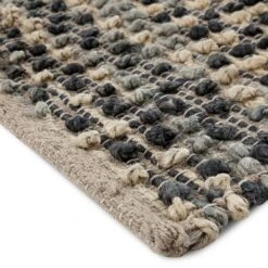 Kansas Bobble Grey Hemp & Cotton Handwoven Rug 10 Kansas Bobble Grey Hemp & Cotton Handwoven Rug -Daals Store KI KANSAS RUG detail2