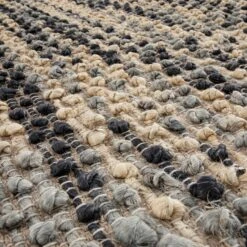 Kansas Bobble Grey Hemp & Cotton Handwoven Rug 11 Kansas Bobble Grey Hemp & Cotton Handwoven Rug -Daals Store KI KANSAS RUG detail3