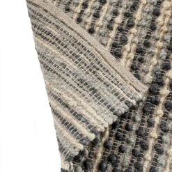 Kansas Bobble Grey Hemp & Cotton Handwoven Rug 13 Kansas Bobble Grey Hemp & Cotton Handwoven Rug -Daals Store KI KANSAS RUG detail5