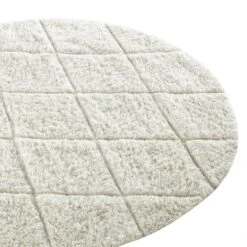 Lexi Round Geometric Diamond Hand-Tufted Rug β Neutral Cream & Grey 100% New Zealand Wool 8 Lexi Round Geometric Diamond Hand-Tufted Rug β Neutral Cream & Grey 100% New Zealand Wool -Daals Store KI LEXI RUG ROUND detail1