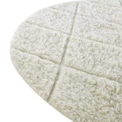 Lexi Round Geometric Diamond Hand-Tufted Rug β Neutral Cream & Grey 100% New Zealand Wool 10 Lexi Round Geometric Diamond Hand-Tufted Rug β Neutral Cream & Grey 100% New Zealand Wool -Daals Store KI LEXI RUG ROUND detail2