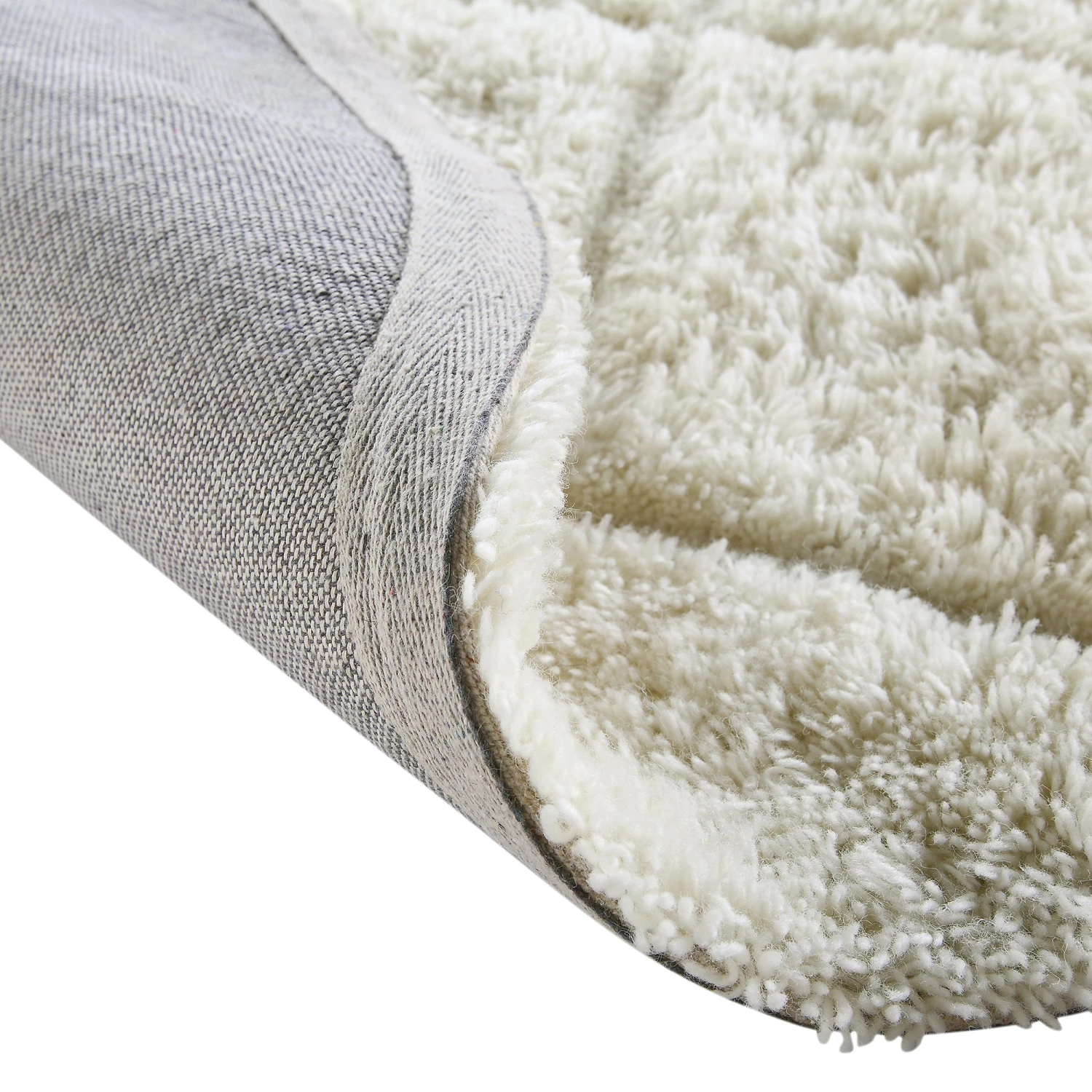 Lexi Round Geometric Diamond Hand-Tufted Rug β Neutral Cream & Grey 100% New Zealand Wool 6 Lexi Round Geometric Diamond Hand-Tufted Rug β Neutral Cream & Grey 100% New Zealand Wool - Image 6