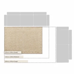 Lourdes Hand Tufted And Textured Cream Wool Rug -Daals Store KI LOURDES RUG CHART