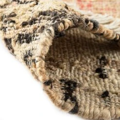 Matalya Kilim Handwoven Wool & Jute Cream Rug – Aztec Geometric Traditional Flatweave -Daals Store KI MATALYA RUG KILIM detail5