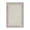 Matilda Cream with Grey Scallop Border - Handwoven Indoor Outdoor Flatweave Rug -Daals Store KI MATILDA RUG GREY PET WB1