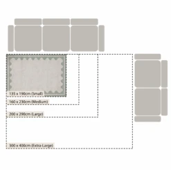 Matilda Sage Green Scallop Border Handwoven Rug – Cream & Sage Indoor/Outdoor Artisan Rug -Daals Store KI MATILDA RUG SAGE PET CHART