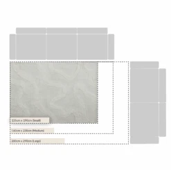 Mirage Cream Wave Hand-Tufted New Zealand Wool Rug – Abstract Textured High-Low Pile Rug -Daals Store KI MIRAGE RUG CHART