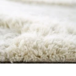 Mirage Cream Wave Hand-Tufted New Zealand Wool Rug – Abstract Textured High-Low Pile Rug -Daals Store KI MIRAGE RUG detail3