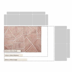 Nimbus Salmon Pink & Neutral Abstract Linear Rug β Hand Tufted Textured New Zealand Wool 11 Nimbus Salmon Pink & Neutral Abstract Linear Rug β Hand Tufted Textured New Zealand Wool -Daals Store KI NIMBUS RUG PINK CHART