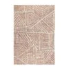 Nimbus Salmon Pink & Neutral Abstract Linear Rug – Hand Tufted Textured New Zealand Wool -Daals Store KI NIMBUS RUG PINK WB1