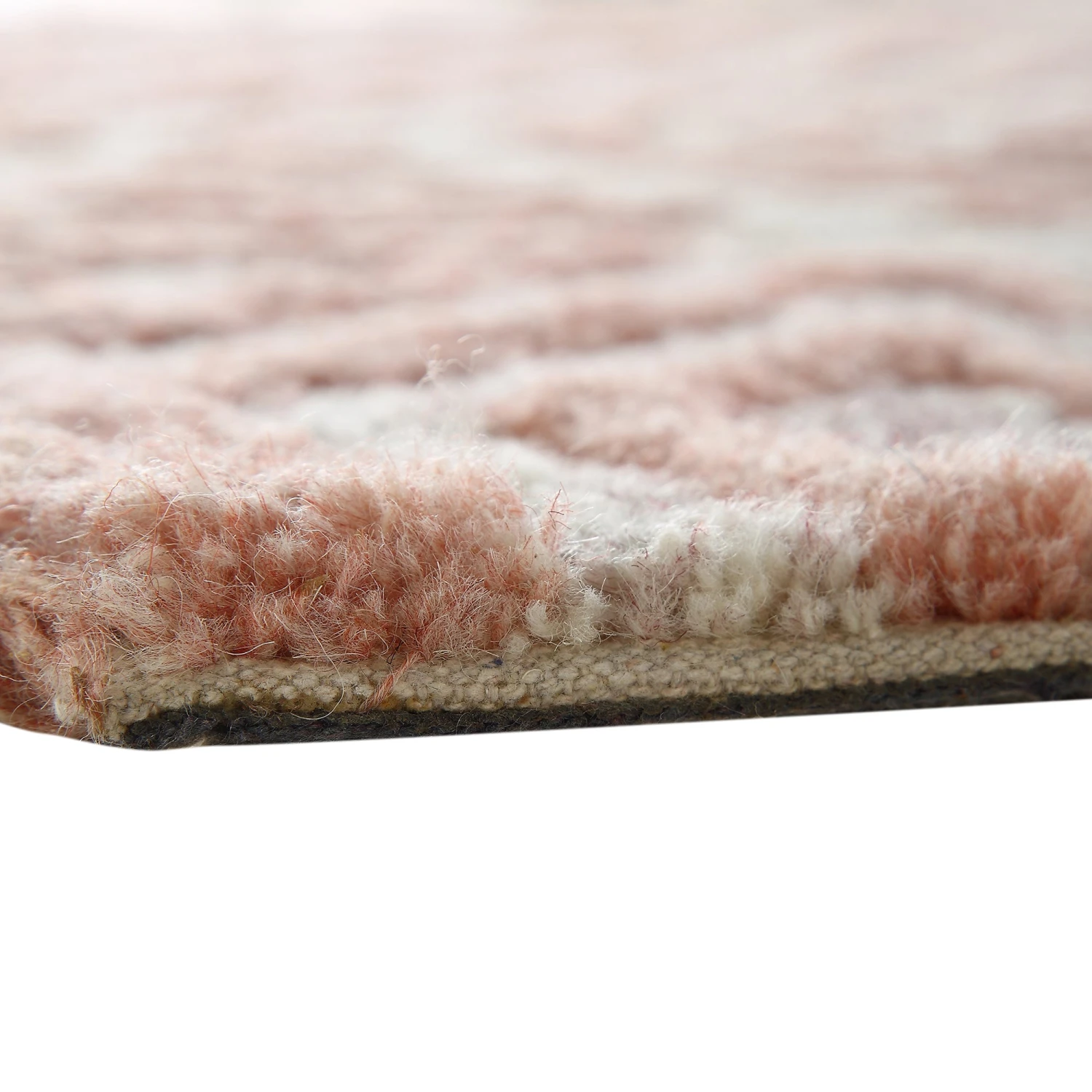 Nimbus Salmon Pink & Neutral Abstract Linear Rug β Hand Tufted Textured New Zealand Wool 7 Nimbus Salmon Pink & Neutral Abstract Linear Rug β Hand Tufted Textured New Zealand Wool - Image 7