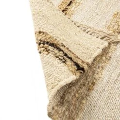 Noa Linear Cream Handwoven Wool Rug -Daals Store KI NOA RUG detail5