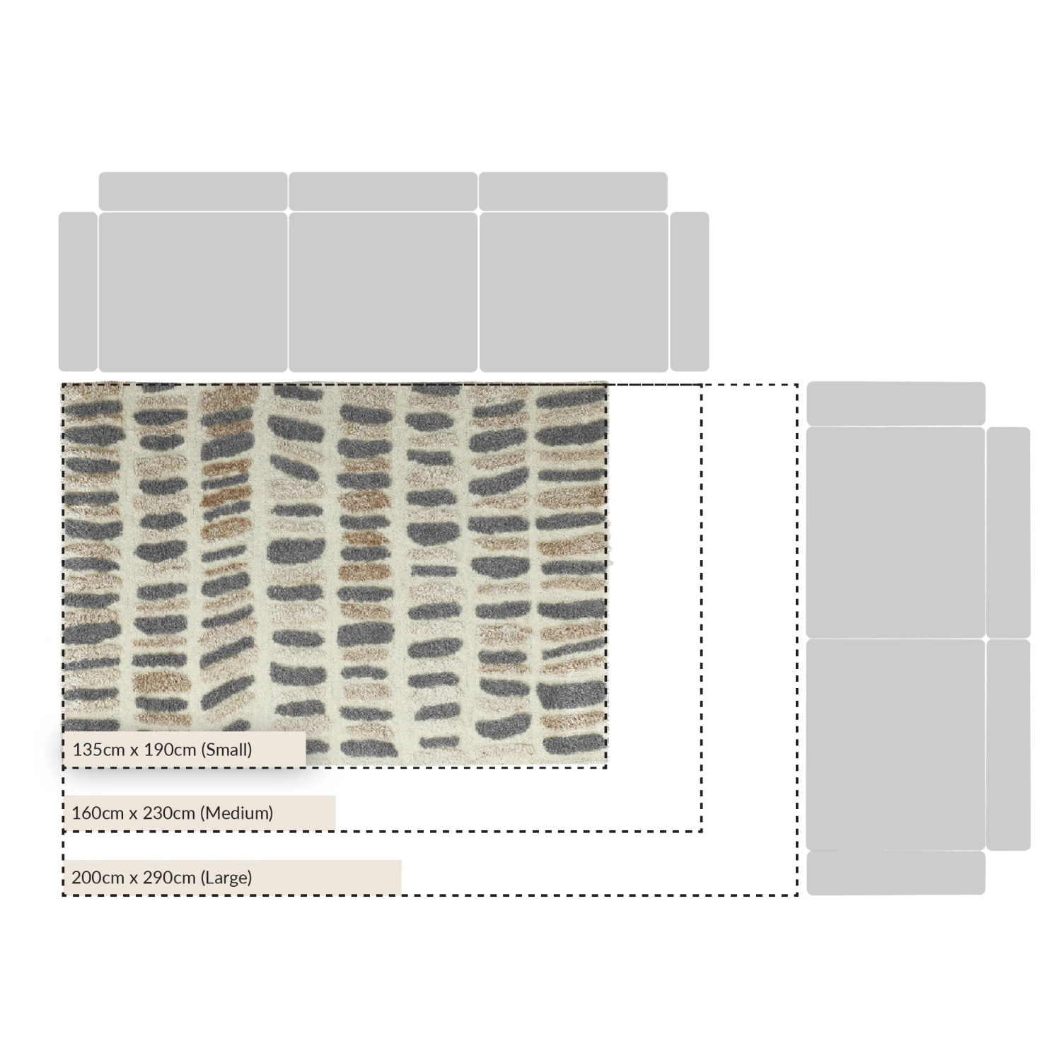 Pebble Hand Tufted New Zealand Wool Rug β Neutral Cream & Grey High-Low Pile Textured Area Rug 4 Pebble Hand Tufted New Zealand Wool Rug β Neutral Cream & Grey High-Low Pile Textured Area Rug - Image 4