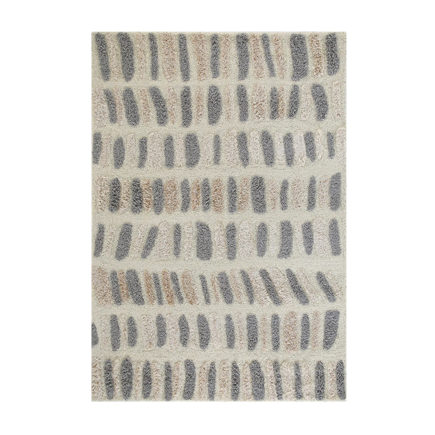Pebble Hand Tufted New Zealand Wool Rug β Neutral Cream & Grey High-Low Pile Textured Area Rug 3 Pebble Hand Tufted New Zealand Wool Rug β Neutral Cream & Grey High-Low Pile Textured Area Rug - Image 3