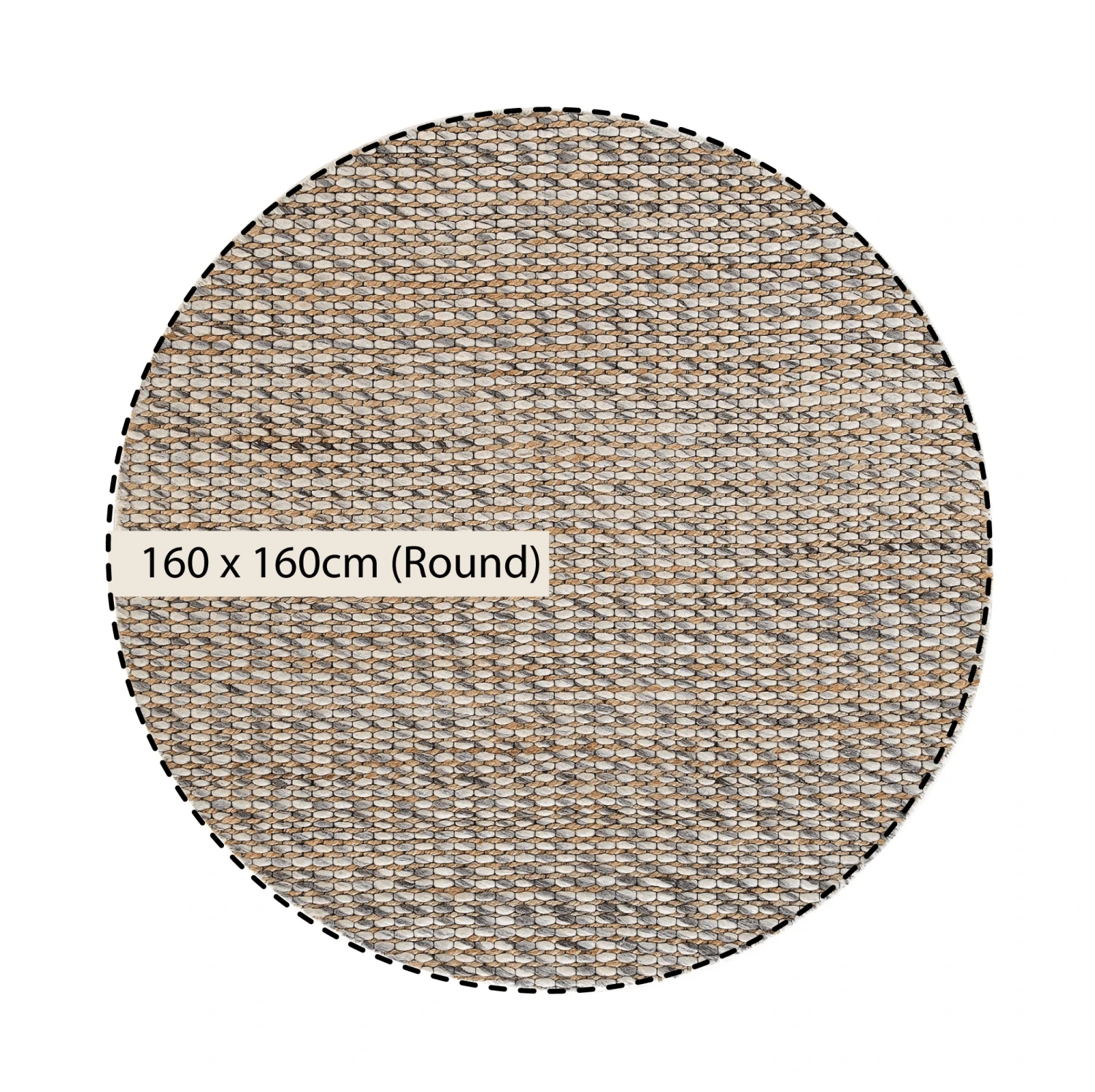 Kerala Variegated Neutral Wool and Jute Round Rug β Hand-Braided Eco-Friendly Flatweave 4 Kerala Variegated Neutral Wool and Jute Round Rug β Hand-Braided Eco-Friendly Flatweave - Image 4