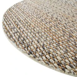 Kerala Variegated Neutral Wool and Jute Round Rug β Hand-Braided Eco-Friendly Flatweave 11 Kerala Variegated Neutral Wool and Jute Round Rug β Hand-Braided Eco-Friendly Flatweave -Daals Store KI VARJUTE RUG ROUND detail2