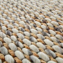 Kerala Variegated Neutral Wool and Jute Round Rug β Hand-Braided Eco-Friendly Flatweave 12 Kerala Variegated Neutral Wool and Jute Round Rug β Hand-Braided Eco-Friendly Flatweave -Daals Store KI VARJUTE RUG ROUND detail3