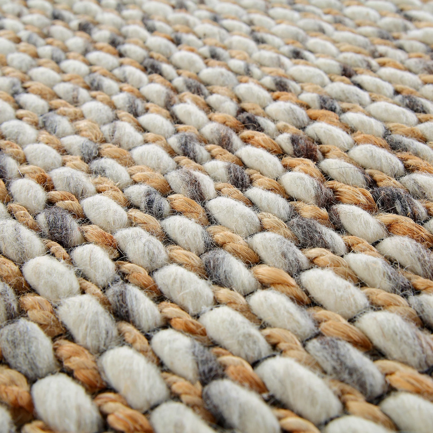 Kerala Variegated Neutral Wool and Jute Round Rug β Hand-Braided Eco-Friendly Flatweave 6 Kerala Variegated Neutral Wool and Jute Round Rug β Hand-Braided Eco-Friendly Flatweave - Image 6