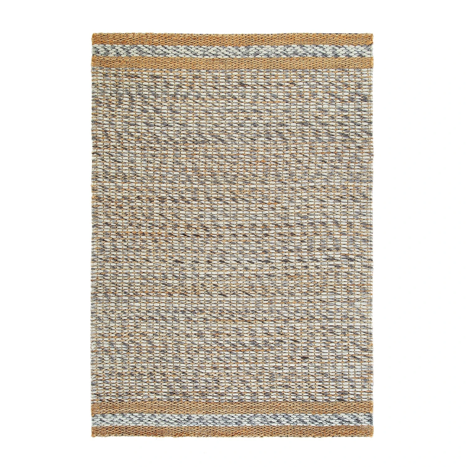 Kerala Variegated Wool And Jute Hand Braided Rug 4 Kerala Variegated Wool And Jute Hand Braided Rug - Image 4