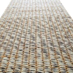 Kerala Variegated Wool & Jute Hand Braided Runner – Neutral Rustic Hallway Rug (300 x 66 cm) -Daals Store KI VARJUTE RUNNER detail3