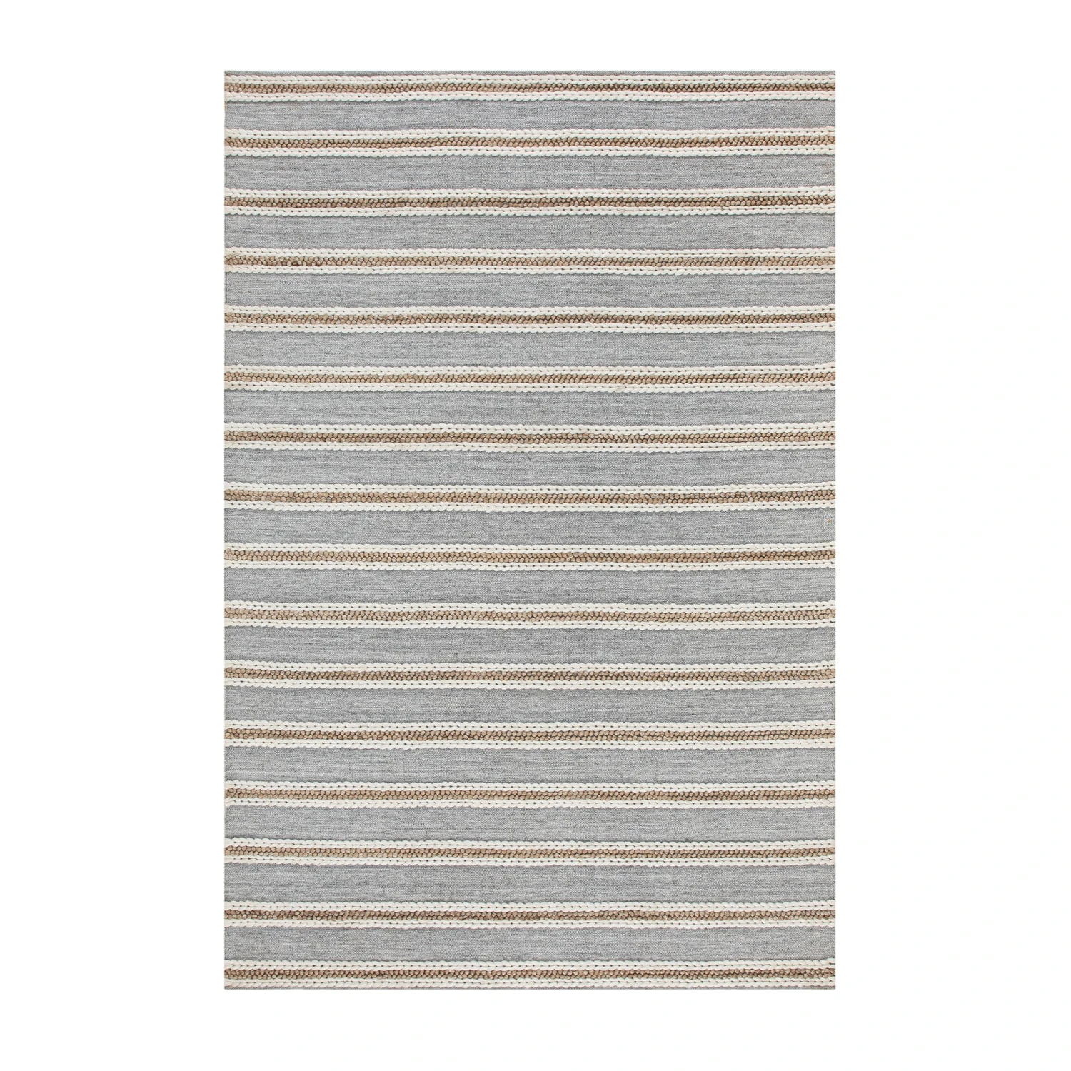 Villa Stripe Indoor Outdoor Handwoven Grey Rug 1 Villa Stripe Indoor Outdoor Handwoven Grey Rug