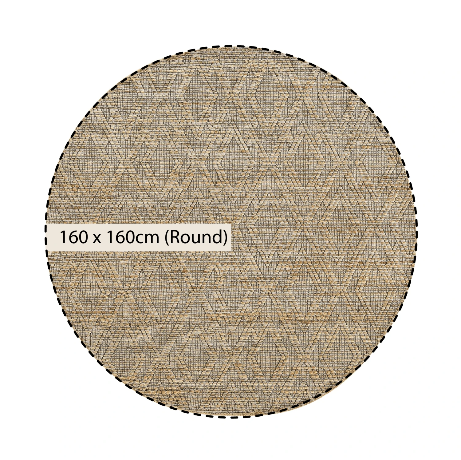 Cambria Wool And Jute Handwoven Patterned Round Rug 6 Cambria Wool And Jute Handwoven Patterned Round Rug - Image 6