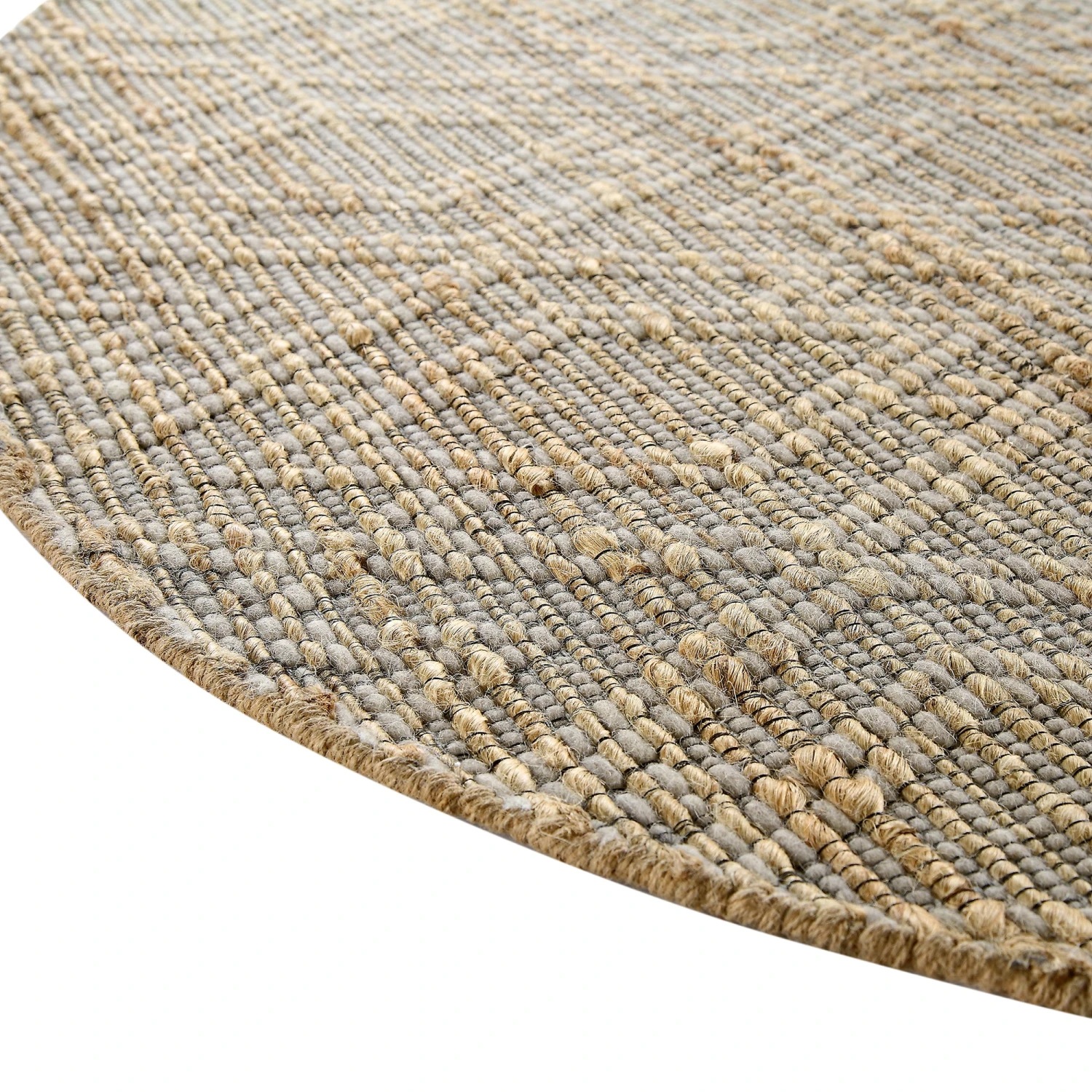 Cambria Wool And Jute Handwoven Patterned Round Rug 5 Cambria Wool And Jute Handwoven Patterned Round Rug - Image 5