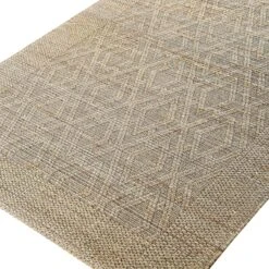 Cambria Wool And Jute Handwoven Patterned Rectangular Rug 9 Cambria Wool And Jute Handwoven Patterned Rectangular Rug -Daals Store KI WJUTE RUG detail1