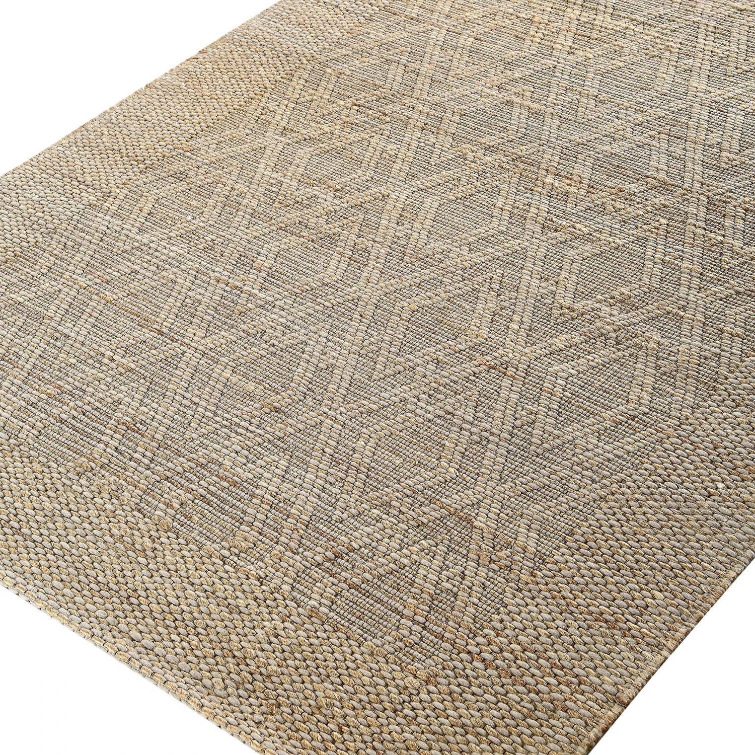 Cambria Wool And Jute Handwoven Patterned Rectangular Rug 3 Cambria Wool And Jute Handwoven Patterned Rectangular Rug - Image 3
