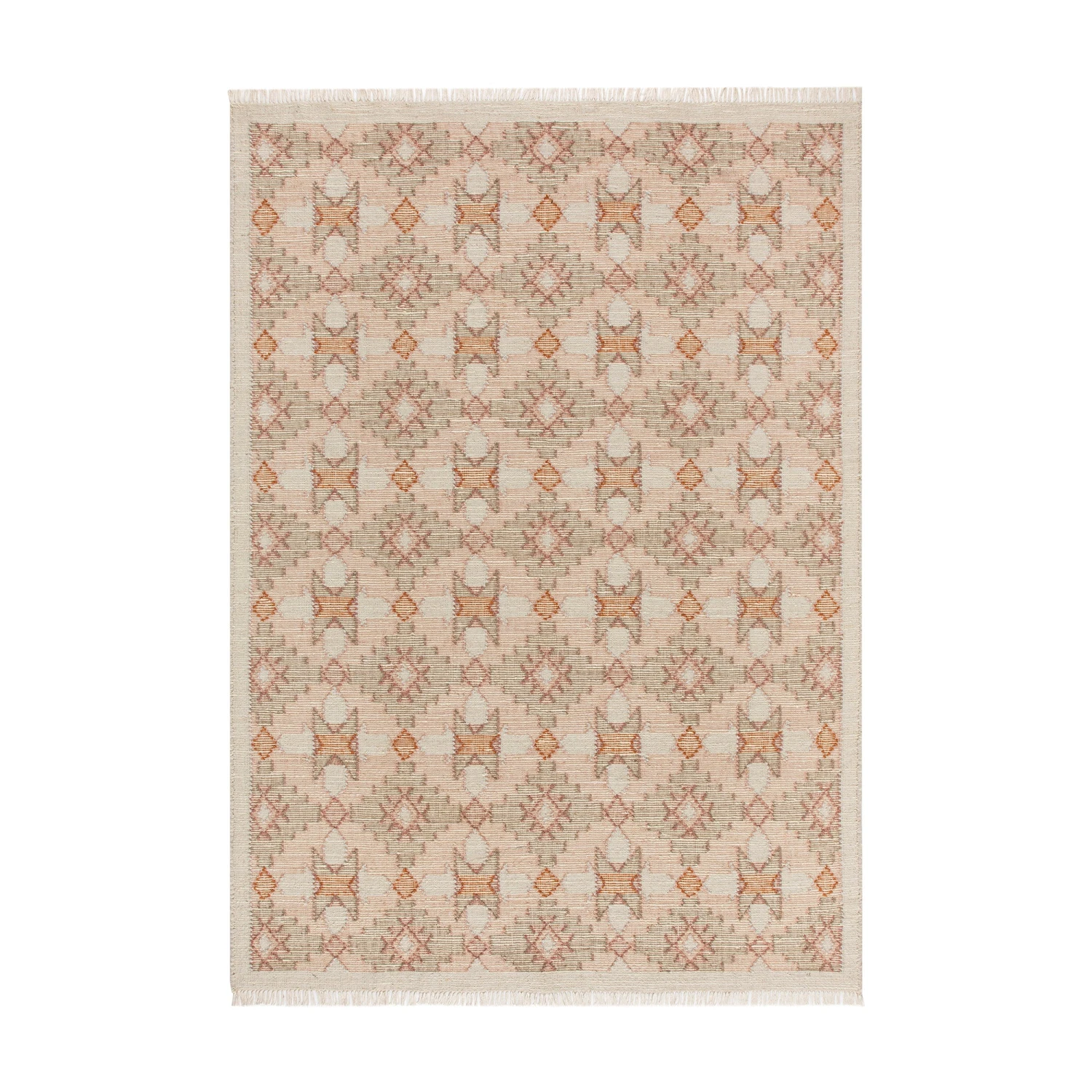 Yasmin Kilim Pink Handwoven Wool & Jute Rug 1 Yasmin Kilim Pink Handwoven Wool & Jute Rug