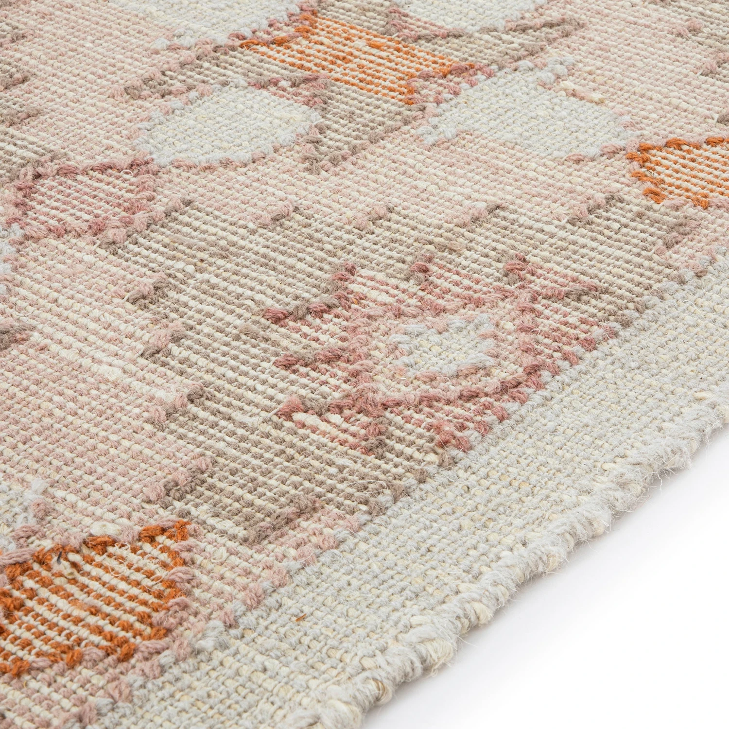 Yasmin Kilim Pink Handwoven Wool & Jute Rug 6 Yasmin Kilim Pink Handwoven Wool & Jute Rug - Image 6