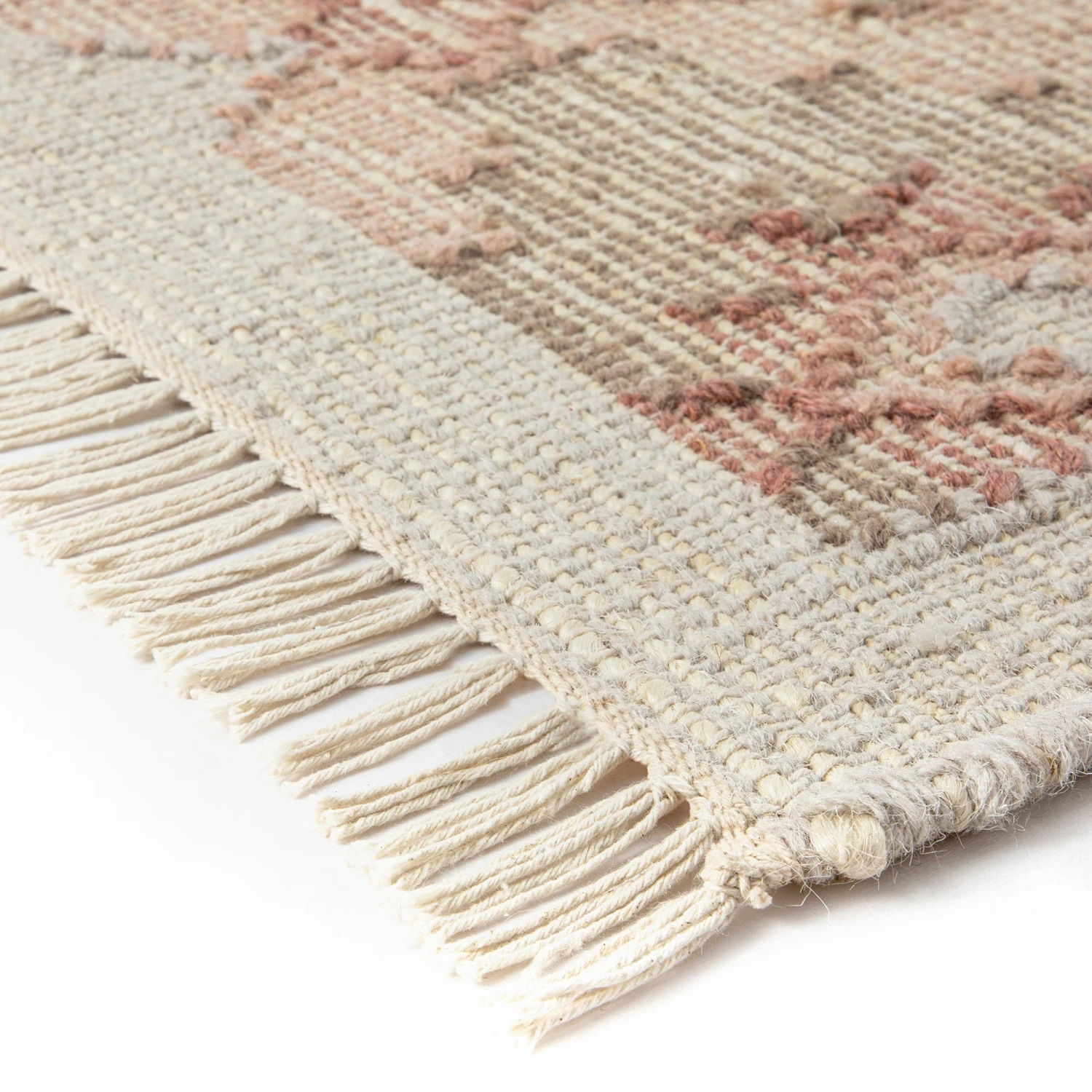 Yasmin Kilim Pink Handwoven Wool & Jute Rug 7 Yasmin Kilim Pink Handwoven Wool & Jute Rug - Image 7