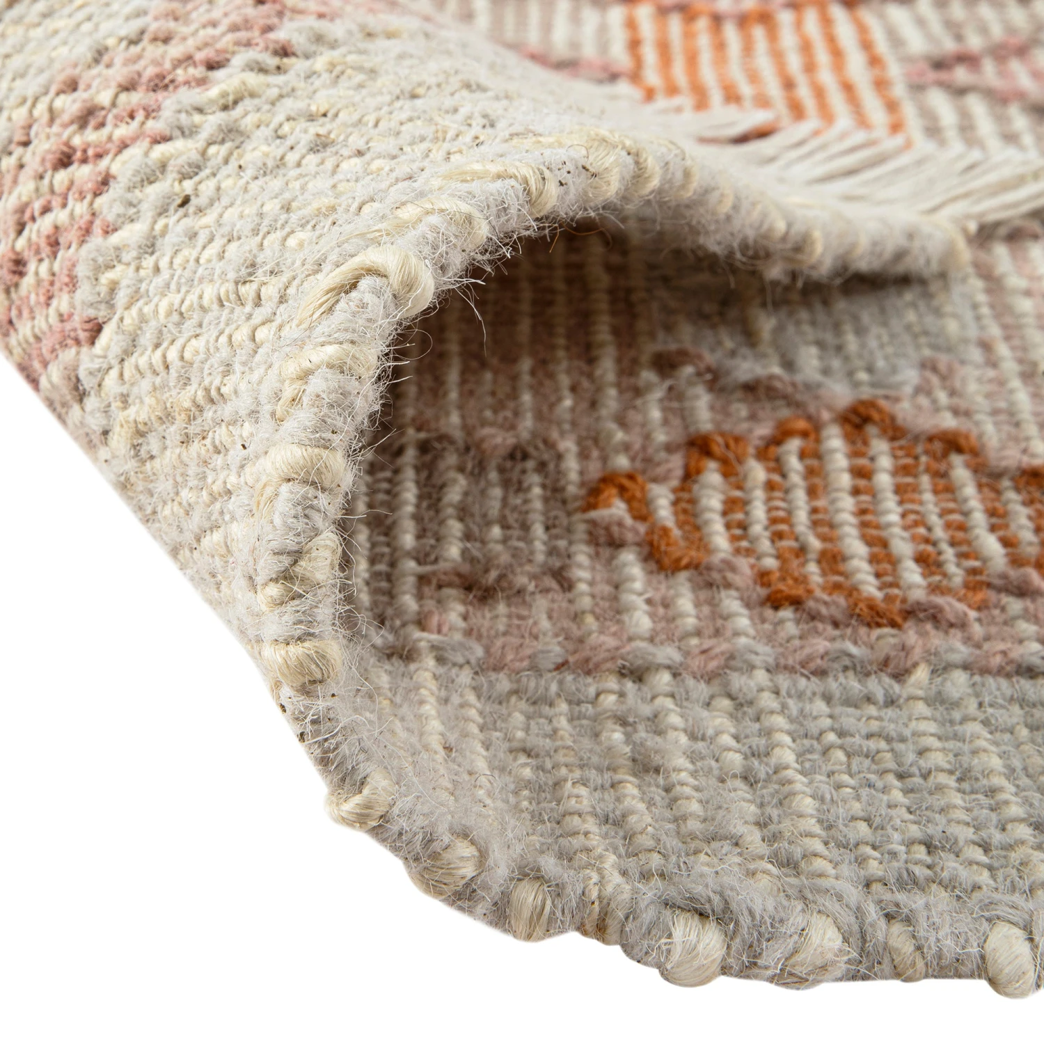 Yasmin Kilim Pink Handwoven Wool & Jute Rug 8 Yasmin Kilim Pink Handwoven Wool & Jute Rug - Image 8