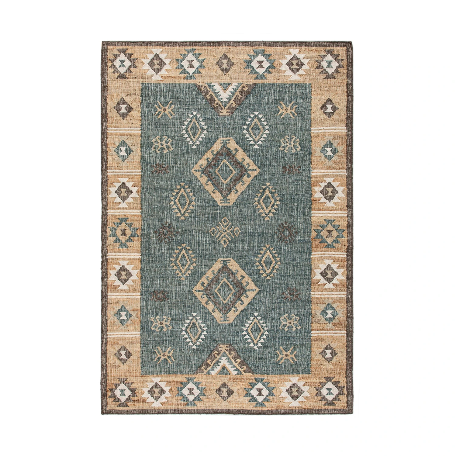 Zaida Kilim Traditional Handwoven Wool & Jute Rug 1 Zaida Kilim Traditional Handwoven Wool & Jute Rug