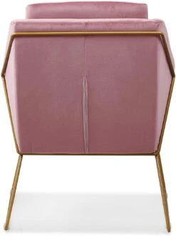 Hedy Accent Chair In Pink Velvet -Daals Store LKS 007 PINKVEL WB5