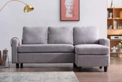 Campbell 3 Seater Sofa With Reversible Chaise In Light Grey -Daals Store LVSF 01 LGREY scene2