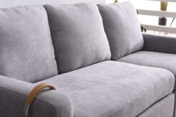 Campbell 3 Seater Sofa With Reversible Chaise In Light Grey -Daals Store LVSF 01 LGREY scene5