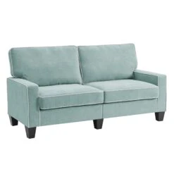Sherbrook Large 2-Seater Mint Brushed Fabric Sofa With Contrasting Piping 11 Sherbrook Large 2-Seater Mint Brushed Fabric Sofa With Contrasting Piping -Daals Store LVSF 02 MINT 3ST WB2