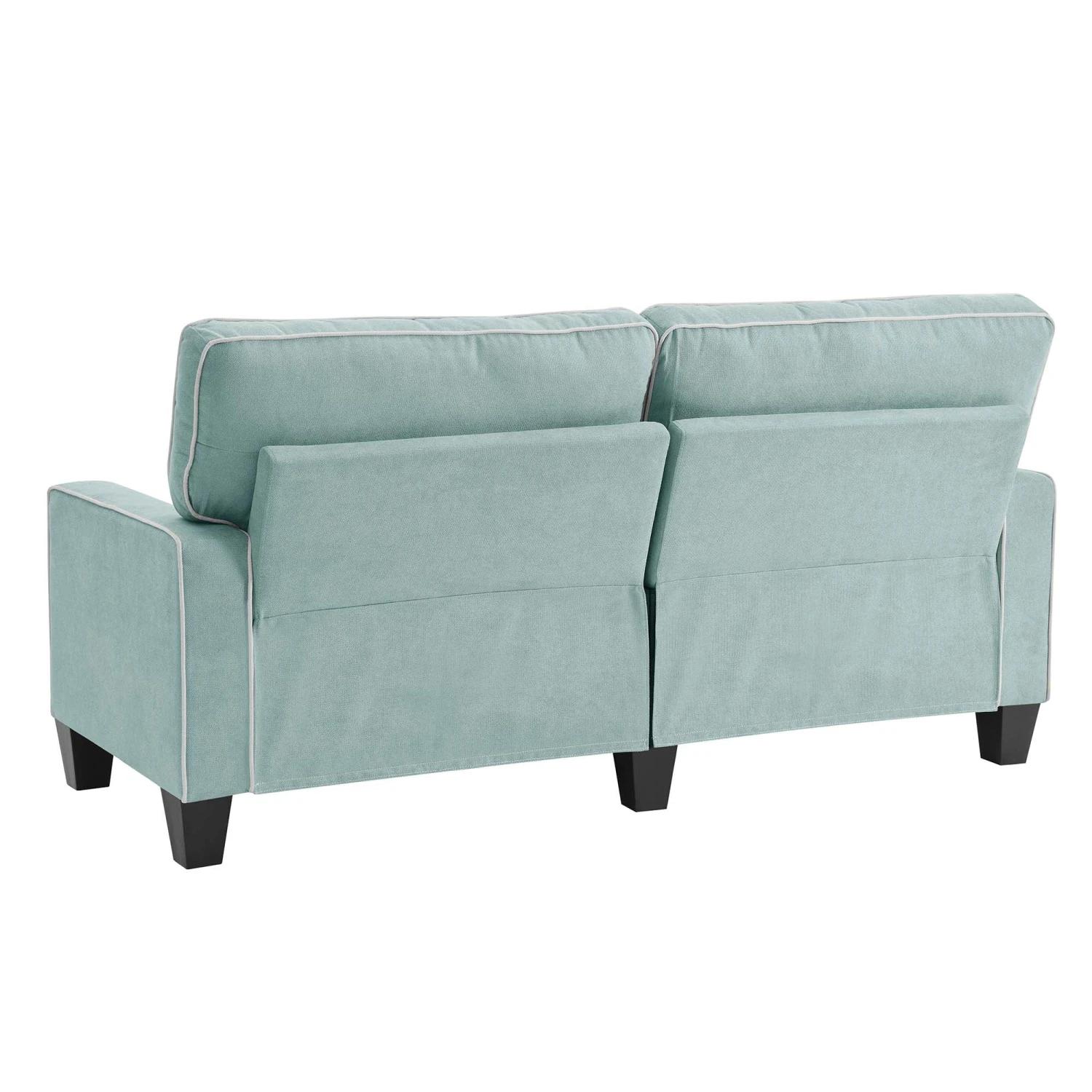 Sherbrook Large 2-Seater Mint Brushed Fabric Sofa With Contrasting Piping 6 Sherbrook Large 2-Seater Mint Brushed Fabric Sofa With Contrasting Piping - Image 6