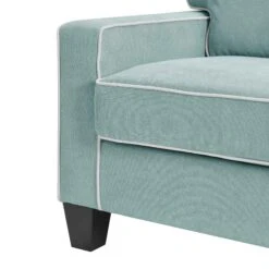 Sherbrook Large 2-Seater Mint Brushed Fabric Sofa With Contrasting Piping 15 Sherbrook Large 2-Seater Mint Brushed Fabric Sofa With Contrasting Piping -Daals Store LVSF 02 MINT 3ST detail2