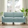 Sherbrook Large 2-Seater Mint Brushed Fabric Sofa With Contrasting Piping -Daals Store LVSF 02 MINT 3ST main