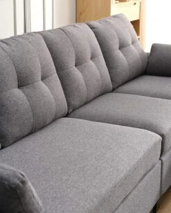 Brunswick Large 4-Seater Storage Chaise Sofa In Dark Grey -Daals Store LVSF 03 DARKGREY scene5