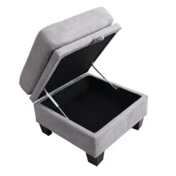 Brunswick Large 4-Seater Storage Chaise Sofa In Light Grey 25 Brunswick Large 4-Seater Storage Chaise Sofa In Light Grey -Daals Store LVSF 03 LIGHTGREY detail3