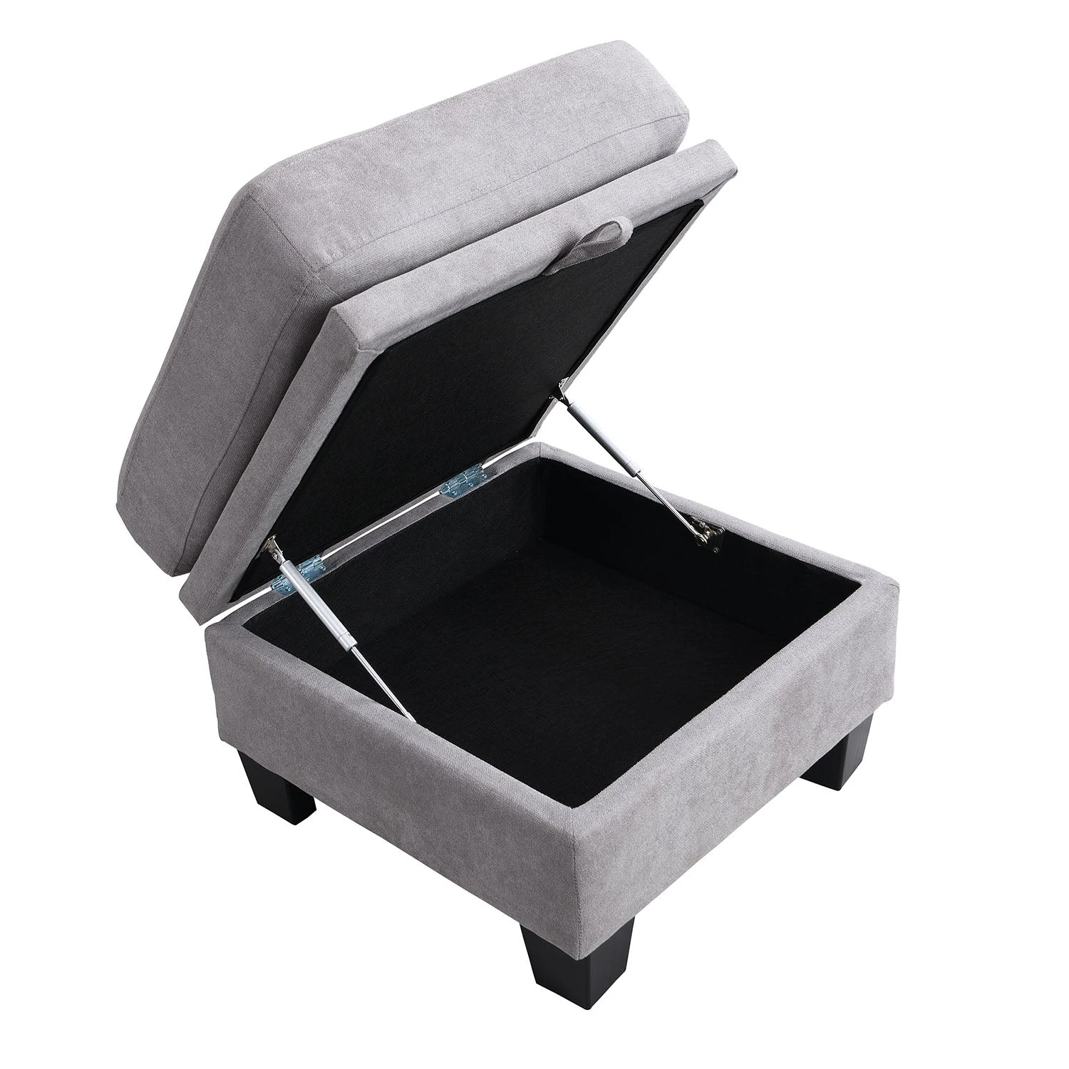 Brunswick Large 4-Seater Storage Chaise Sofa In Light Grey 13 Brunswick Large 4-Seater Storage Chaise Sofa In Light Grey - Image 13