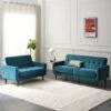 Clarence Sofa Range In Teal Blue Velvet -Daals Store LVSF 06 BLUEVEL 2N3ST set scene