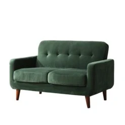 Clarence Sofa Range In Green Velvet -Daals Store LVSF 06 GREENVEL 2ST WB1